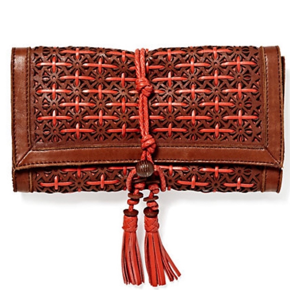Lucky Brand Woven Leather Clutch